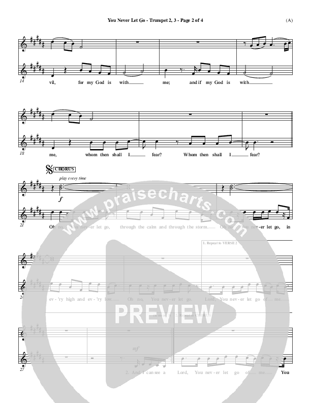 You Never Let Go Trumpet 2/3 (Matt Redman)