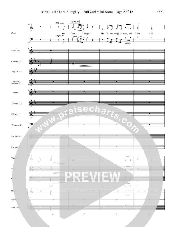 Great Is The Lord Almighty Orchestration (Dennis Jernigan)