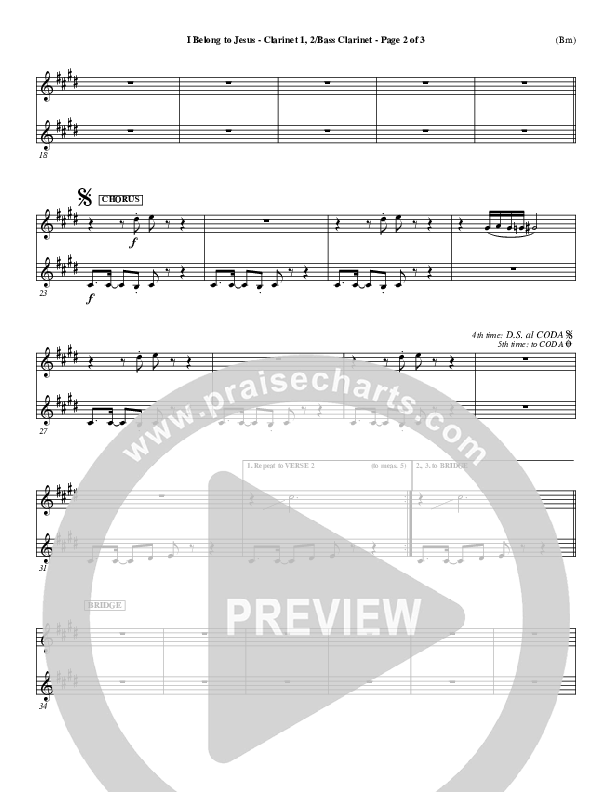 I Belong To Jesus Clarinet 1/2, Bass Clarinet (Dennis Jernigan)