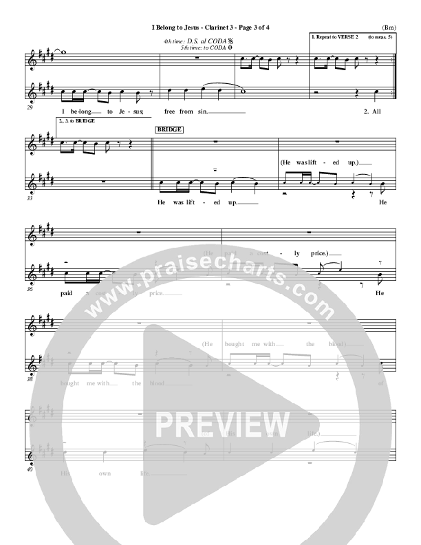 I Belong To Jesus Clarinet 3 (Dennis Jernigan)