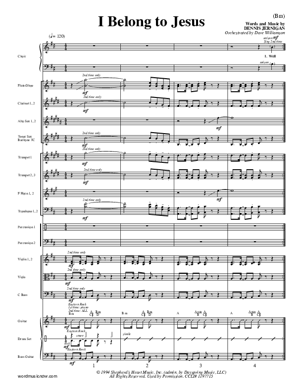 I Belong To Jesus Conductor's Score (Dennis Jernigan)