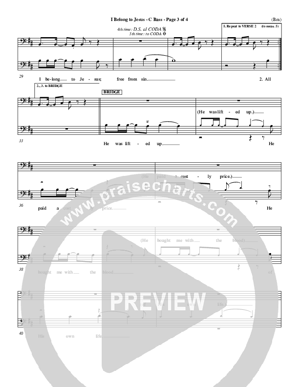 I Belong To Jesus Contrabass (Dennis Jernigan)