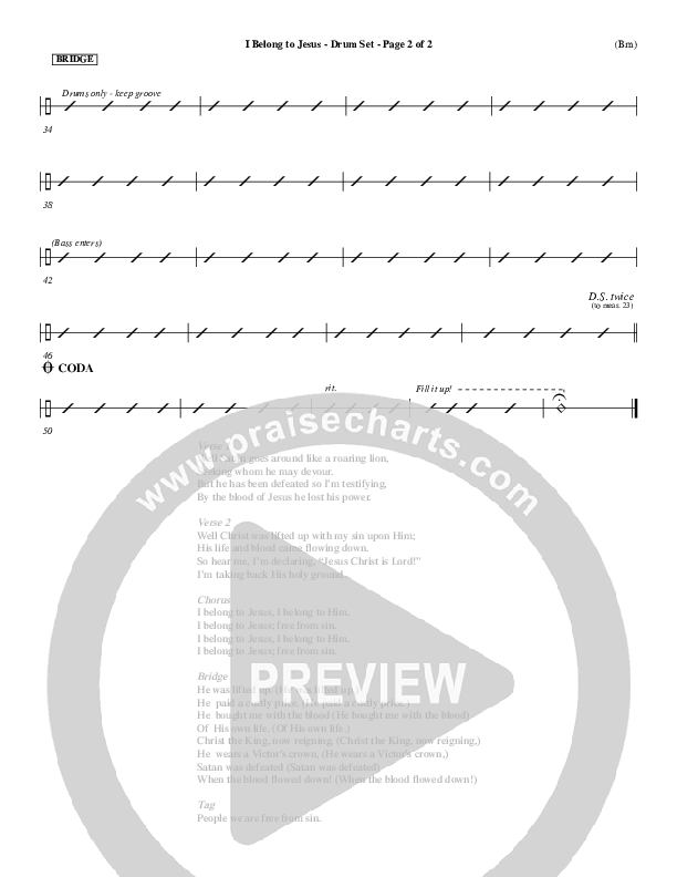 I Belong To Jesus Drum Set (Dennis Jernigan)