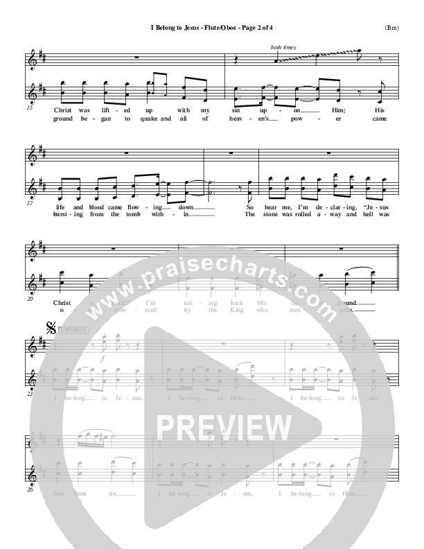 I Belong To Jesus Flute/Oboe (Dennis Jernigan)