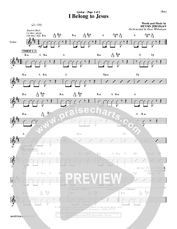 I Belong To Jesus Guitar (Dennis Jernigan)