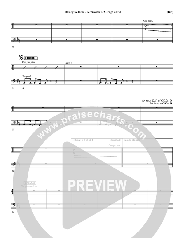 I Belong To Jesus Percussion 1/2 (Dennis Jernigan)