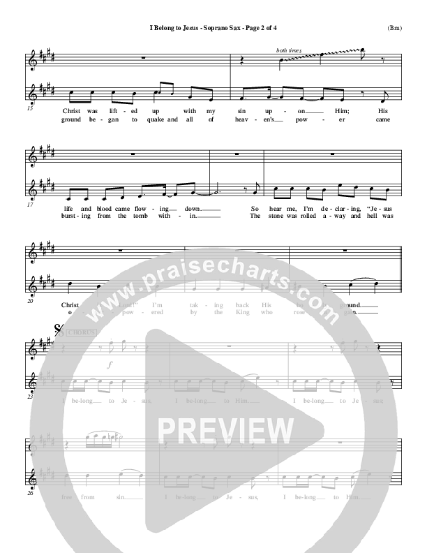 I Belong To Jesus Soprano Sax (Dennis Jernigan)