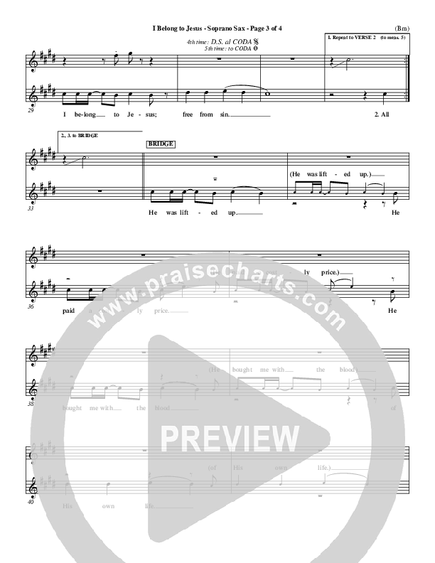 I Belong To Jesus Soprano Sax (Dennis Jernigan)