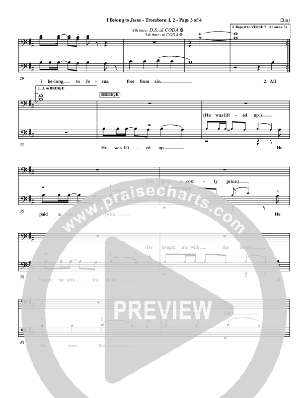 I Belong To Jesus Trombone 1/2 (Dennis Jernigan)