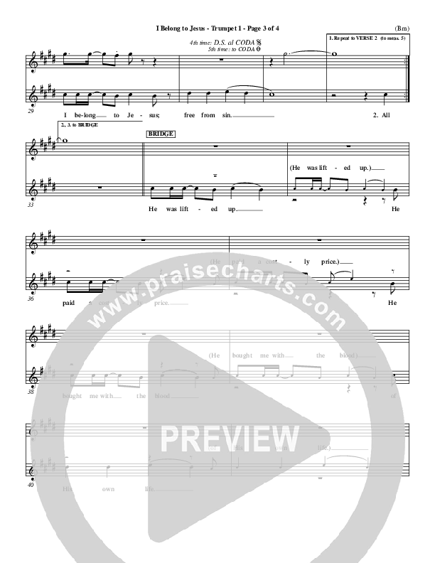 I Belong To Jesus Trumpet 1 (Dennis Jernigan)