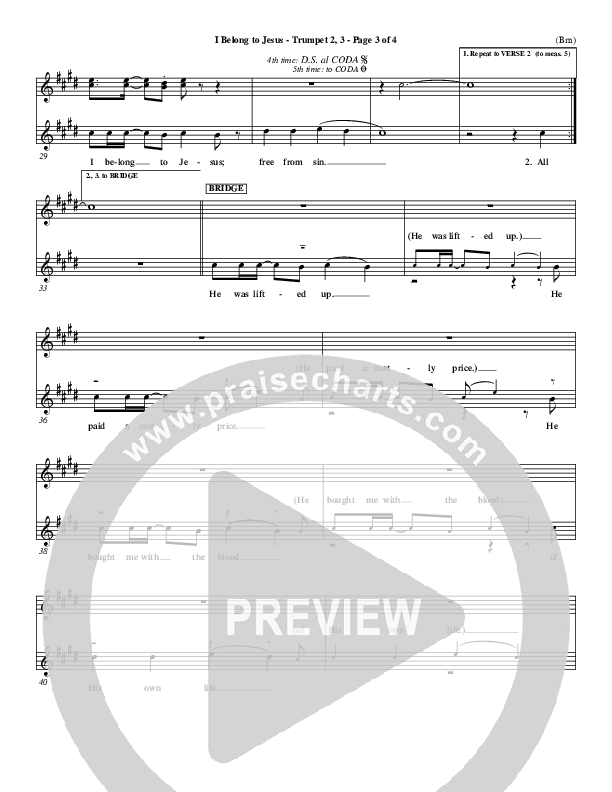 I Belong To Jesus Trumpet 2/3 (Dennis Jernigan)