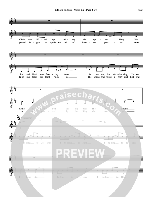 I Belong To Jesus Violin 1/2 (Dennis Jernigan)