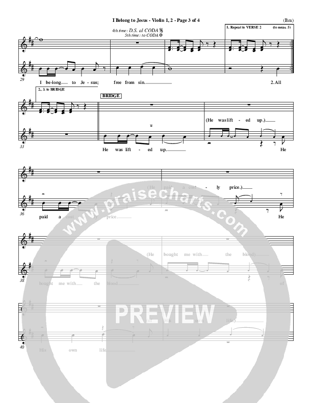 I Belong To Jesus Violin 1/2 (Dennis Jernigan)