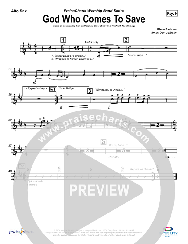 God Who Comes To Save Alto Sax (New Life Worship)