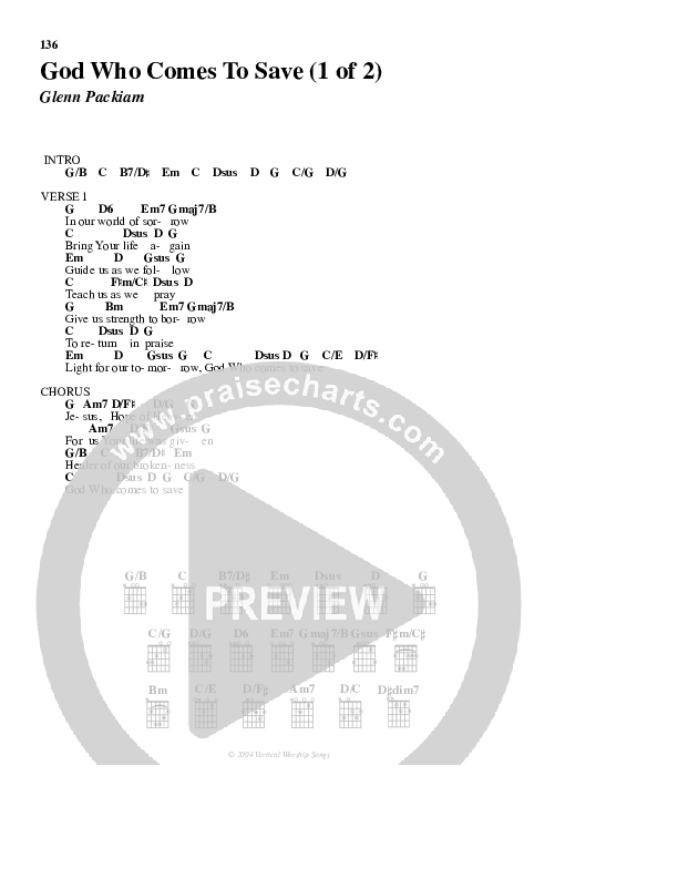 God Who Comes To Save Chord Chart (New Life Worship)