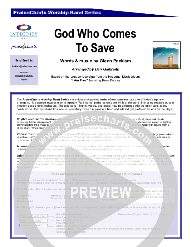 God Who Comes To Save Cover Sheet (New Life Worship)