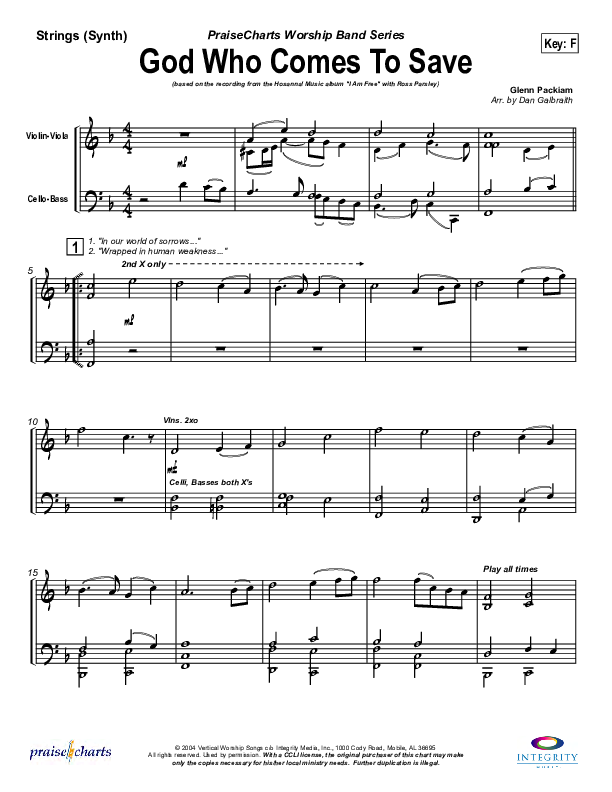 God Who Comes To Save Synth Strings (New Life Worship)