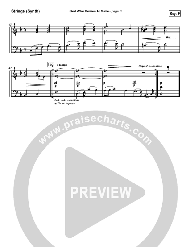 God Who Comes To Save Synth Strings (New Life Worship)