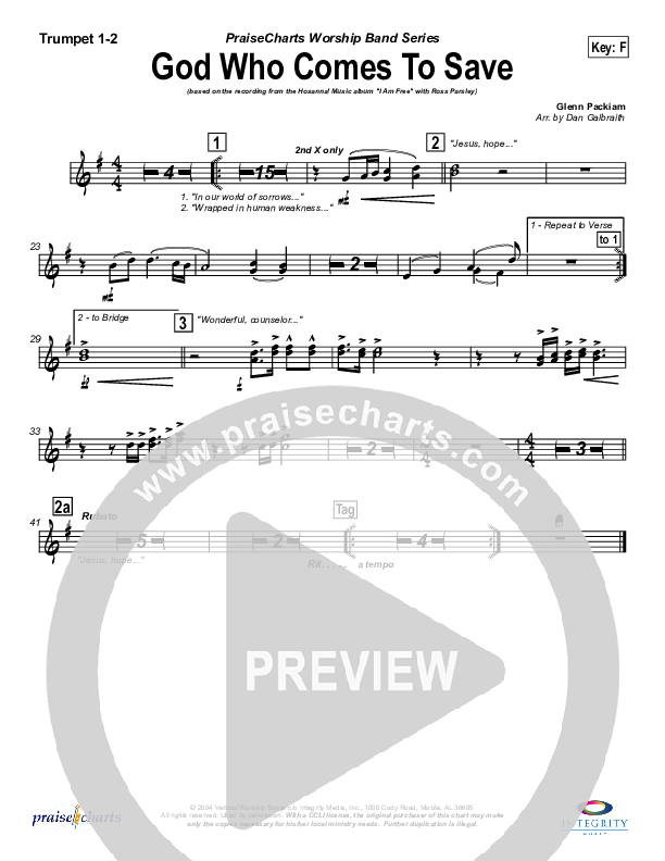 God Who Comes To Save Trumpet 1,2 (New Life Worship)