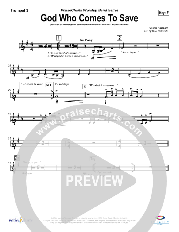 God Who Comes To Save Trumpet 3 (New Life Worship)