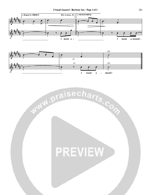 I Stand Amazed Bari Sax (Dennis Jernigan)