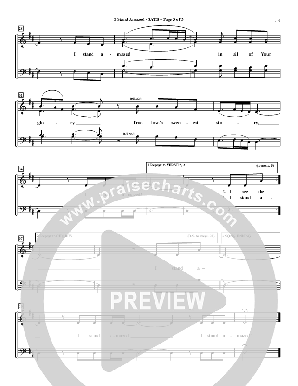 I Stand Amazed Choir Vocals (SATB) (Dennis Jernigan)