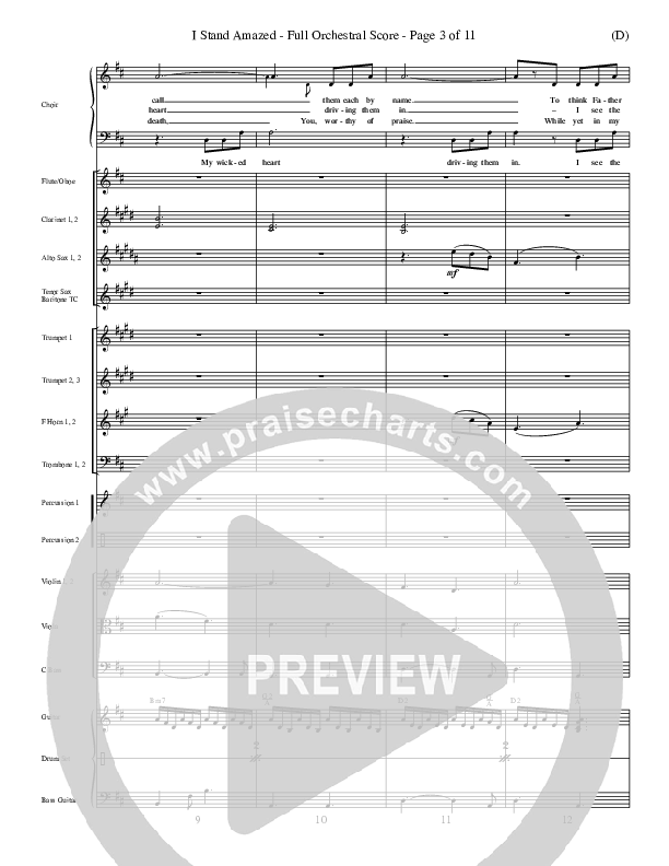 I Stand Amazed Conductor's Score (Dennis Jernigan)
