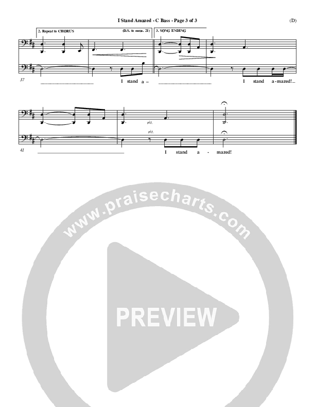 I Stand Amazed Contrabass (Dennis Jernigan)