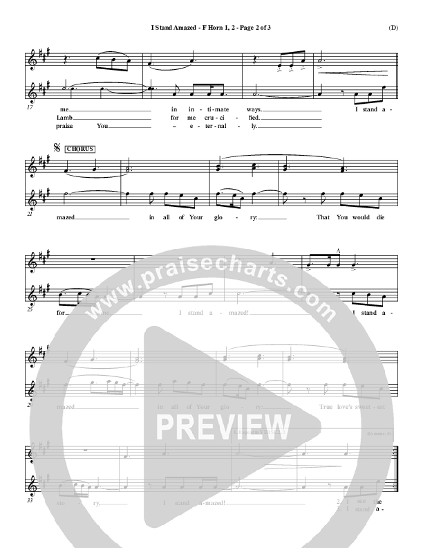 I Stand Amazed French Horn 1/2 (Dennis Jernigan)