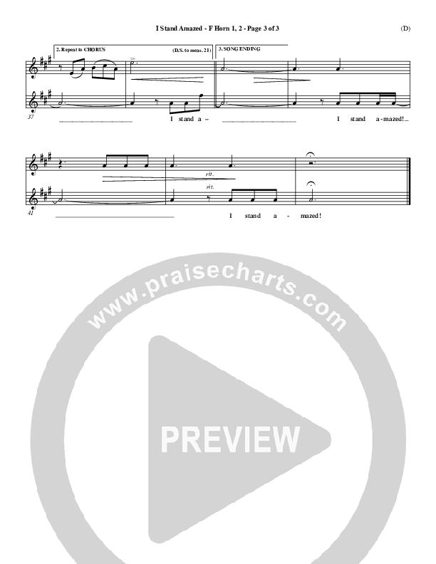 I Stand Amazed French Horn 1/2 (Dennis Jernigan)