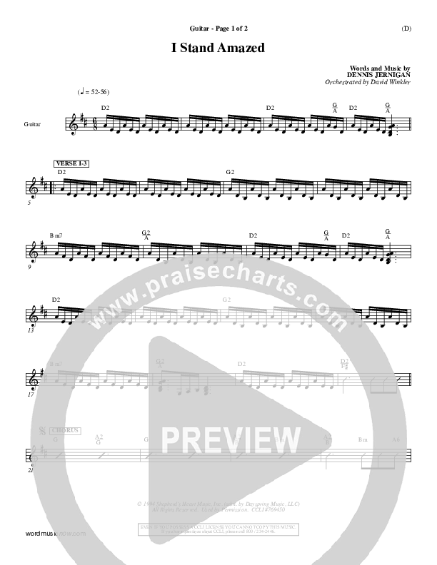 I Stand Amazed Guitar (Dennis Jernigan)