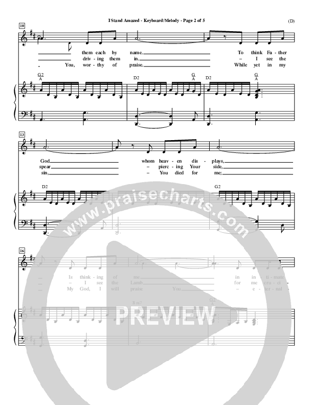 I Stand Amazed Piano/Vocal (Dennis Jernigan)