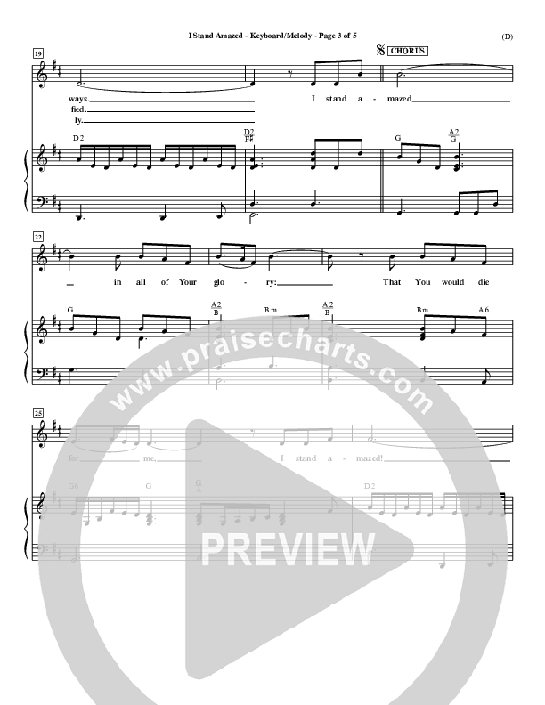 I Stand Amazed Piano/Vocal (Dennis Jernigan)