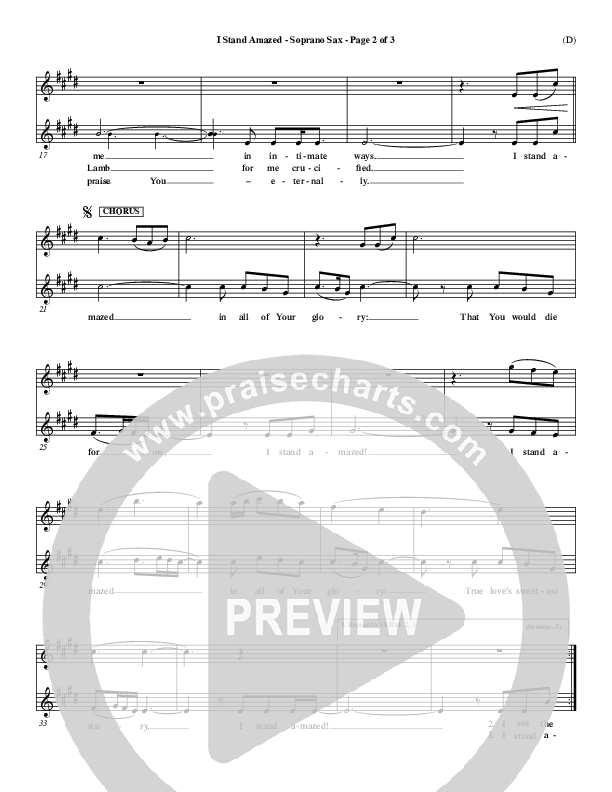 I Stand Amazed Soprano Sax (Dennis Jernigan)