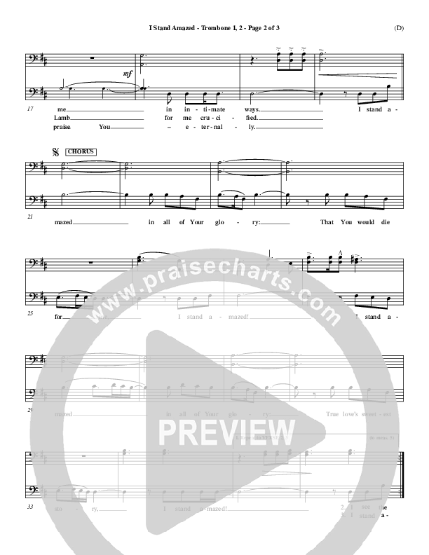 I Stand Amazed Trombone 1/2 (Dennis Jernigan)