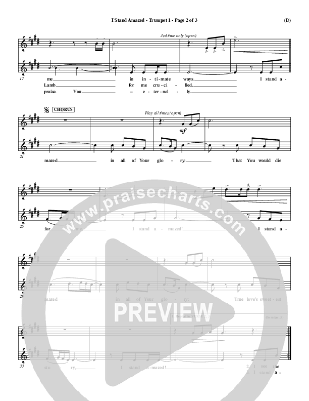 I Stand Amazed Trumpet 1 (Dennis Jernigan)