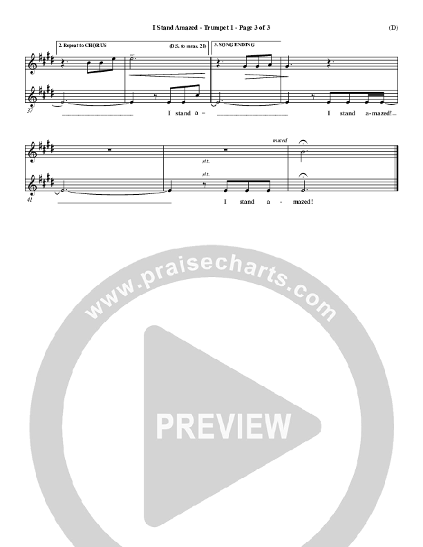 I Stand Amazed Trumpet 1 (Dennis Jernigan)