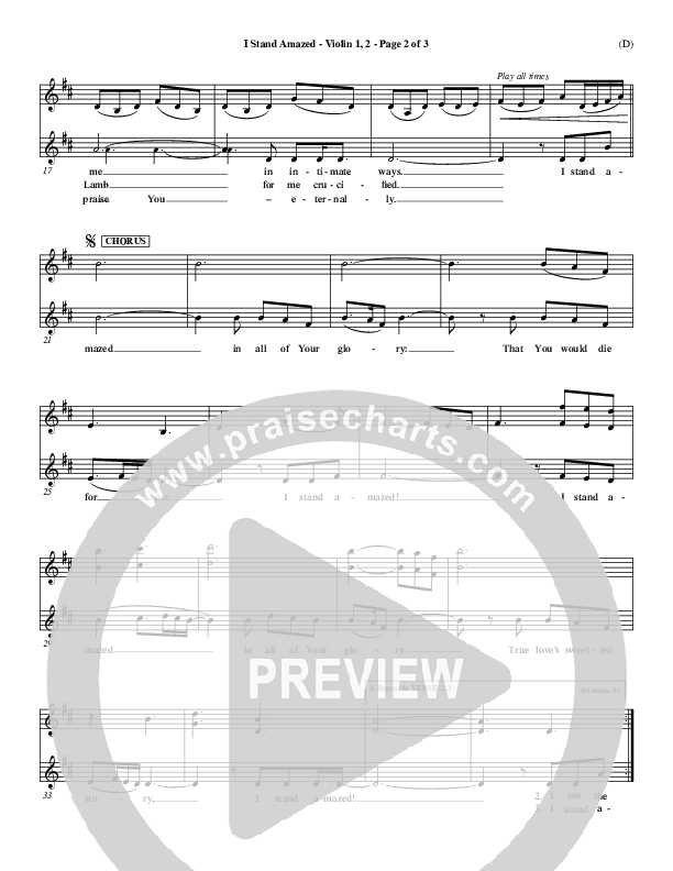 I Stand Amazed Violin 1/2 (Dennis Jernigan)