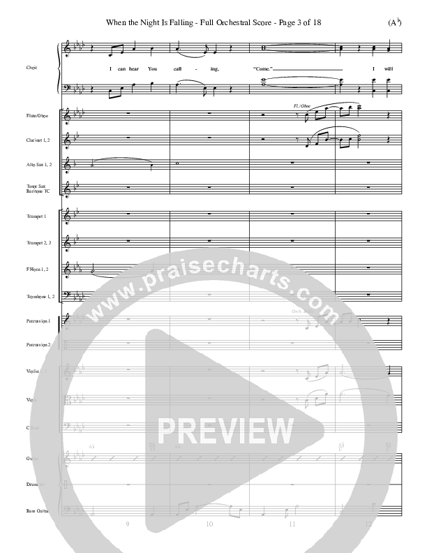 When The Night Is Falling Conductor's Score (Dennis Jernigan)