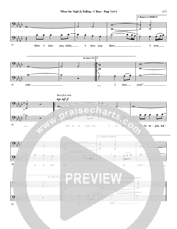 When The Night Is Falling Contrabass (Dennis Jernigan)