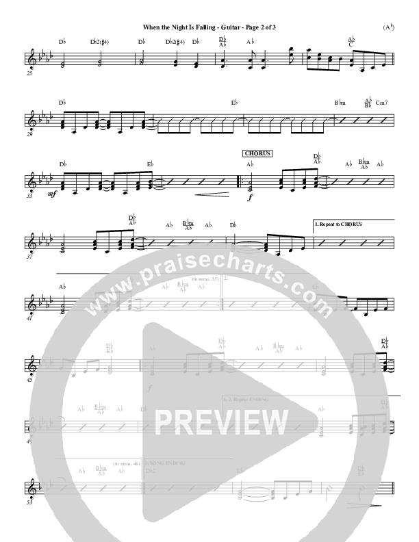 When The Night Is Falling Guitar (Dennis Jernigan)