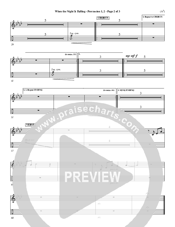 When The Night Is Falling Percussion 1/2 (Dennis Jernigan)