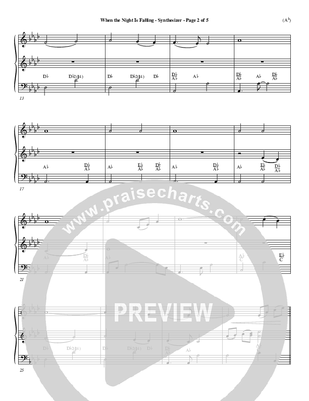 When The Night Is Falling Synth (Dennis Jernigan)