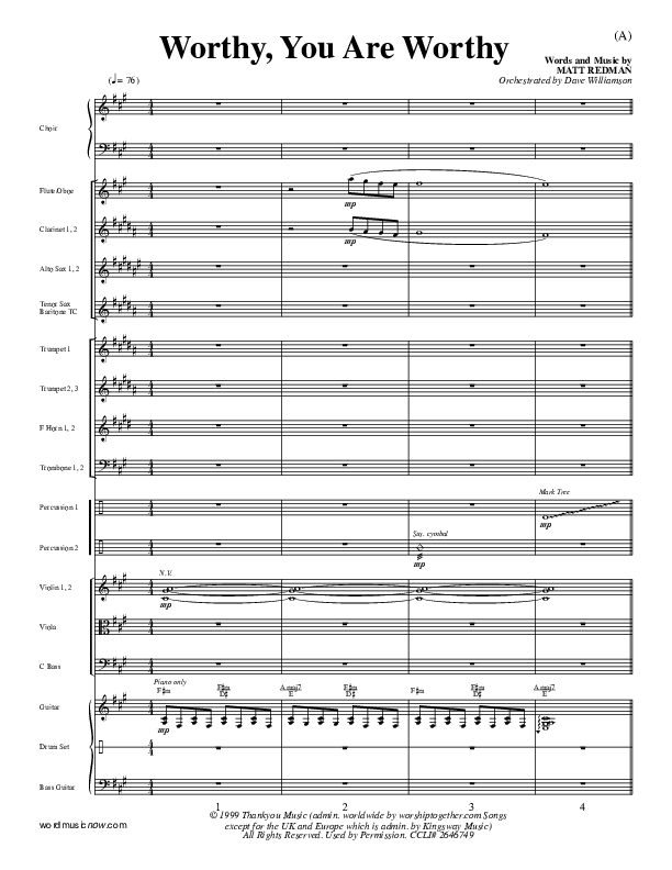 Worthy Conductor's Score (Matt Redman)