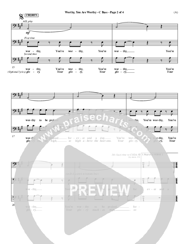 Worthy Contrabass (Matt Redman)