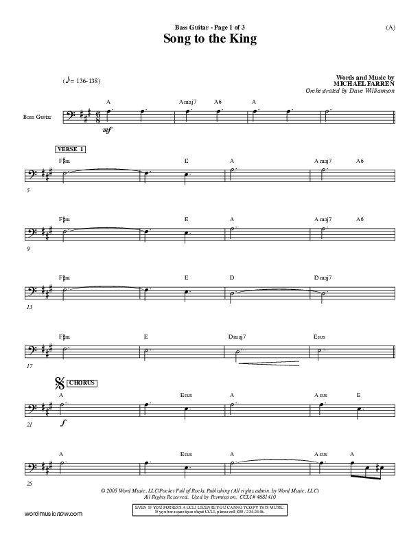 Song To The King Rhythm Chart (Pocket Full Of Rocks)