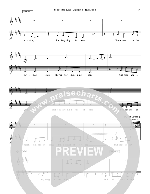 Song To The King Clarinet 3 (Pocket Full Of Rocks)