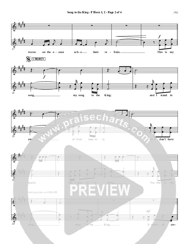 Song To The King French Horn 1/2 (Pocket Full Of Rocks)