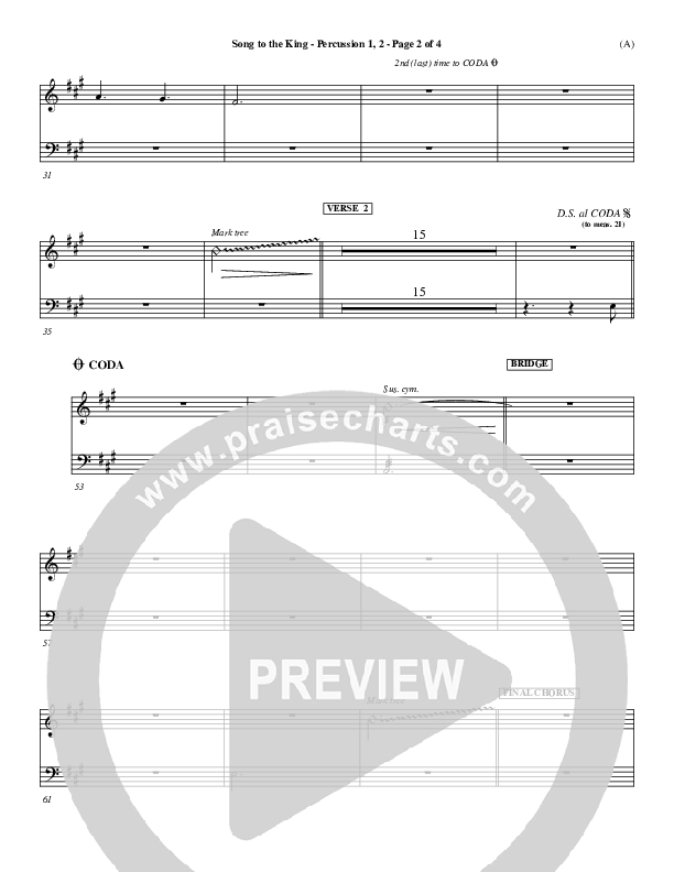 Song To The King Percussion 1/2 (Pocket Full Of Rocks)