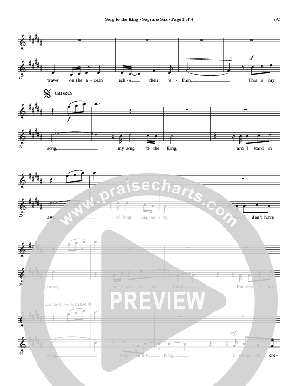 Song To The King Soprano Sax (Pocket Full Of Rocks)